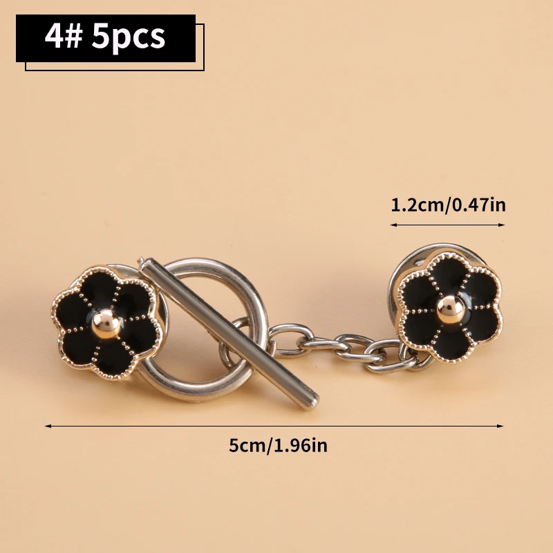 5sets metalen OT button-up kleding zonder naaien, moeder button-up, jas, trui, vest, decoratieve damesbrocheknop