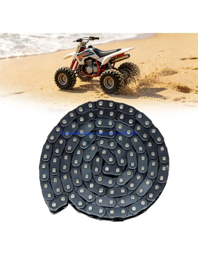 H7BD Long Lasting 49cc Motorcycle Chain T8F 116 Links Heavy Duty Device for Mini ATV