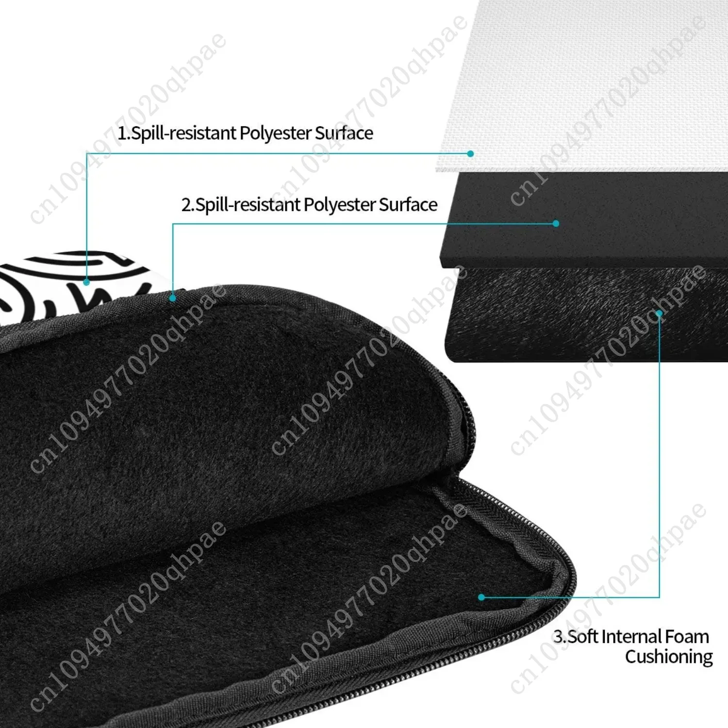 현대 외계인 낙서 패턴 노트북 가방 케이스 12 13 15 17 인치 노트북 슬리브 케이스 컴퓨터 충격 방지 케이스 가방