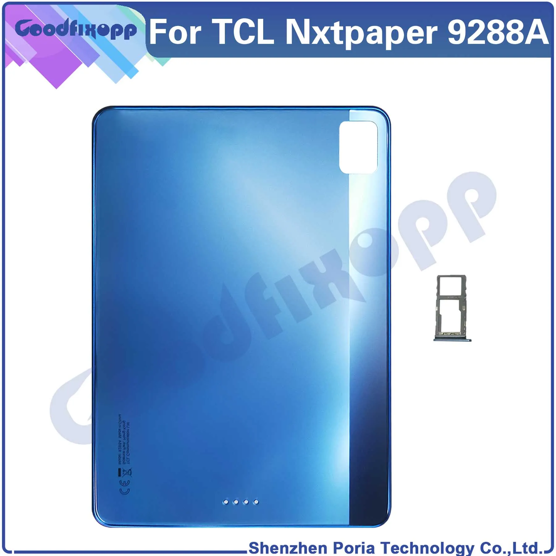 For TCL Nxtpaper 9288A Rear Case Door Housing Battery Back Cover SIM Card Tray Slot Repair Parts Replacement