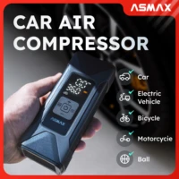 Bomba infladora portátil ASMAX 160PSI, bomba de aire para motocicleta, bomba infladora eléctrica de neumáticos de 7500mAh para compresor de aire de bolas de bicicleta y coche
