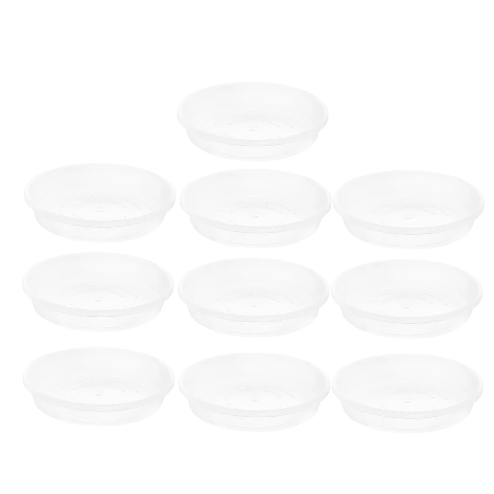 

10Pcs Round Plastic Plant Saucers Multi Use Pot Plates Leak Proof Trays for Home Garden Decorative Flower Pots and Succulents