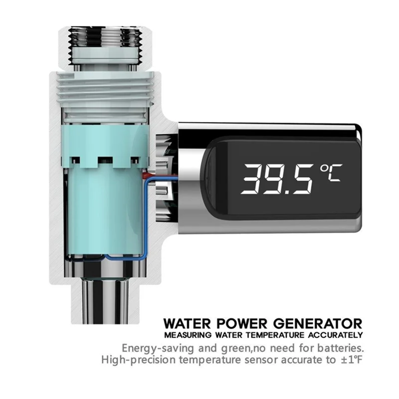 

-A15I 2X светодиодный дисплей, домашний термометр для душа, измеритель температуры, монитор для кухни, ванной комнаты, умный дом, уход за ребенком