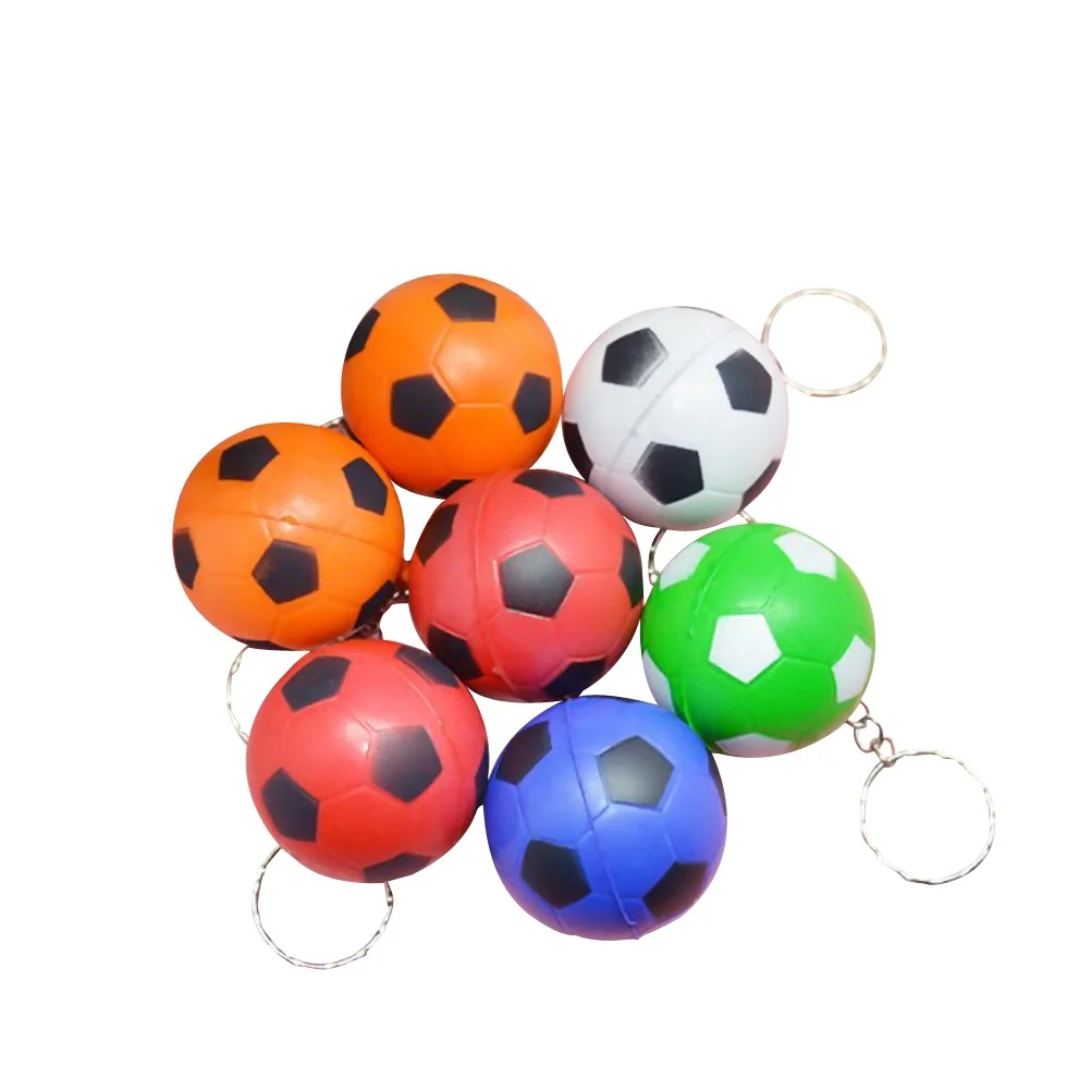 

24pcs Football Keychains Pu Keychain Colorful Durable Soccer Key Ring Pendant Memorable Gift Key Holder Sport Design