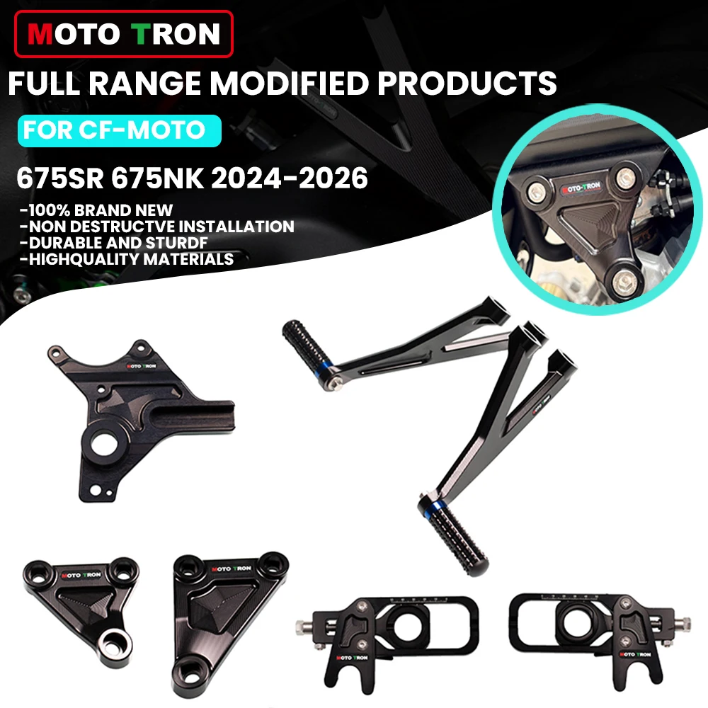 

MOTO TRON Motorcycle CNC Adjustable Rear Footrest Foot Rest For CFMOTO 675SR -R NK Modify the entire series of accessories