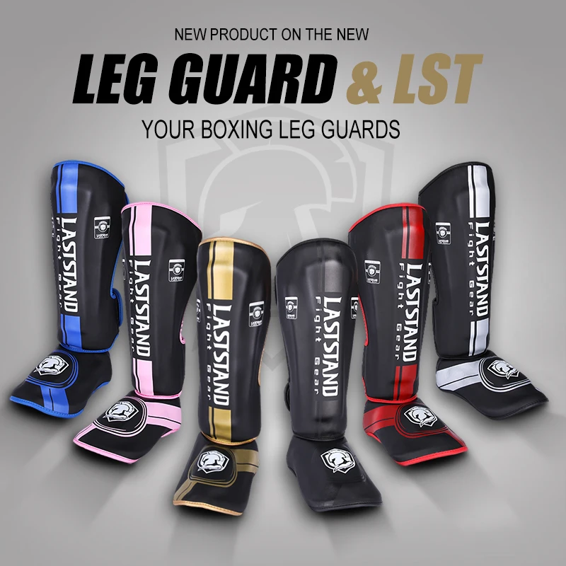 Professional Boxing Sanda Leg Protector Adult Muay Thai Joint shin Protector Tibia Children Fighting Taekwondo Foot Back Protect