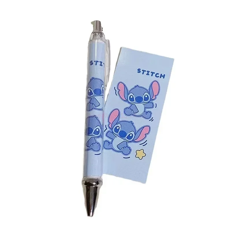 Disney-Stitch Signature Pen, 0,5 Tinta Preta, Caneta Gel Bonito, Escritório, Escola, Escrita Suprimentos, Papelaria, Crianças, Festival Gift, 10-20Pcs