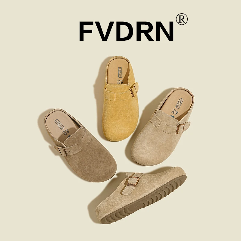 

Women's Genuine Suede Clogs Soft Footbed Leather Potato Shoes Comfort Slip On Clogs with Arch Support Fashion Home Slipper