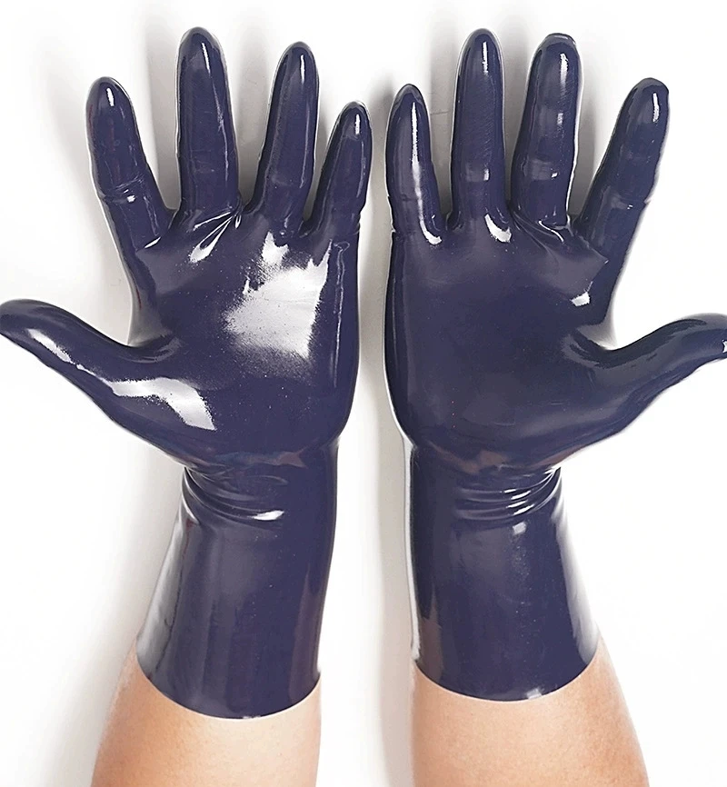 

Purple latex short gloves