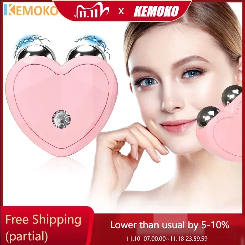 Electric Facial Lifting Device Face Roller Massage EMS Microcurrent Sonic Vibration Skin Tighten Anti Winkle Massage Beauty Care