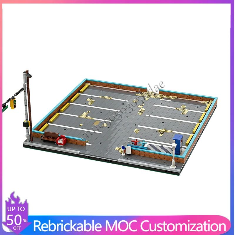 

Набор для сборки модульного здания 1892 детали: улица, пляж, парковка. Популярный дизайн, конструктор для детей, модель DIY, игрушка для праздников, подарок.