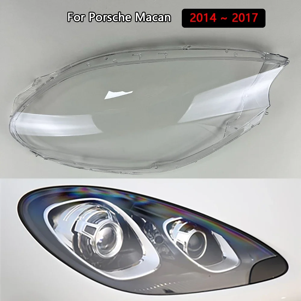 For Porsche Macan 2014 2015 2016 2017 Car Accessories Headlight Shell Lamp Shade Lens Transparent Headlamp Cover Plexiglass