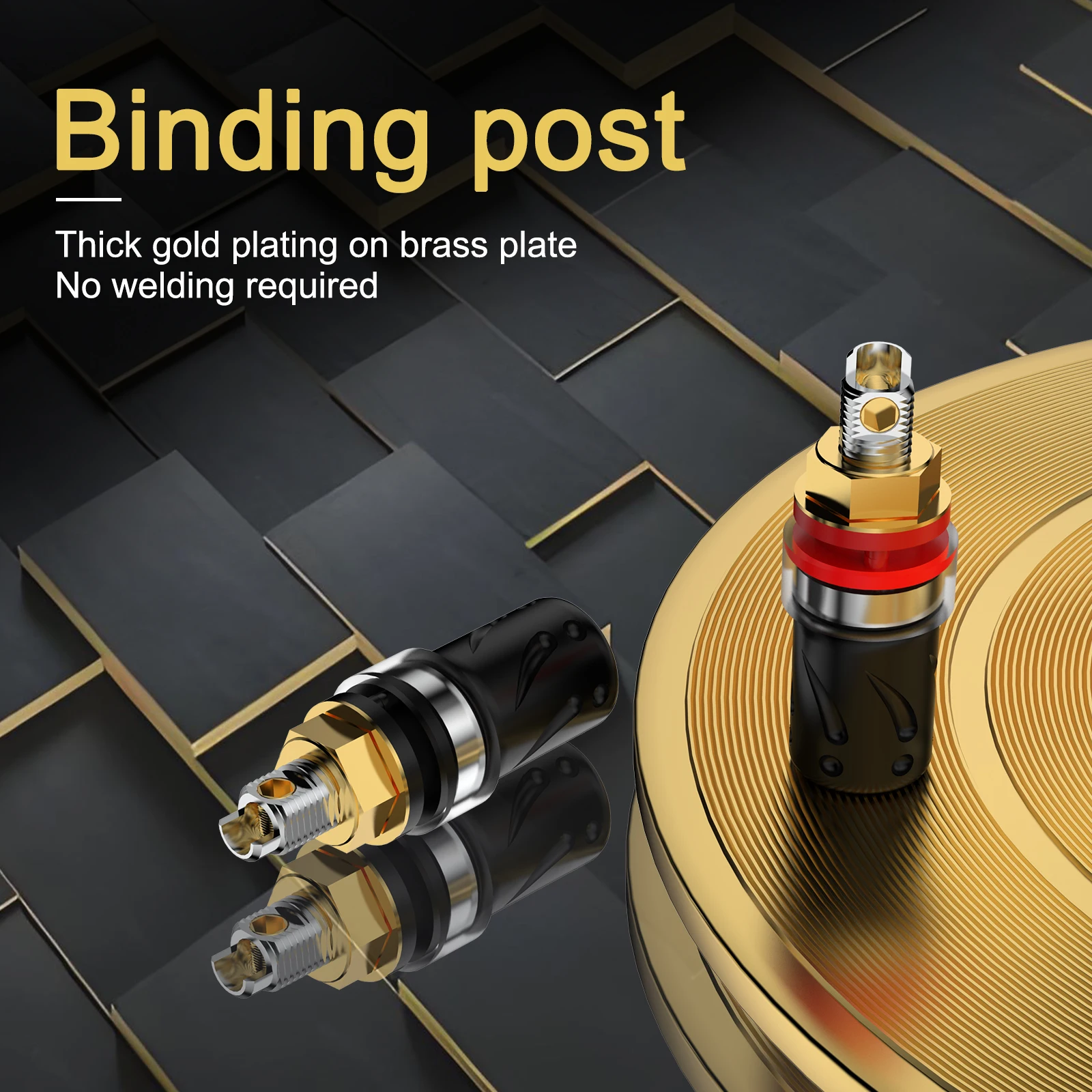 Viborg BP603, 4 Uds., poste de encuadernación de Audio Hifi de alta gama, terminales de altavoz chapados en rodio y cobre puro para entusiastas del Audio