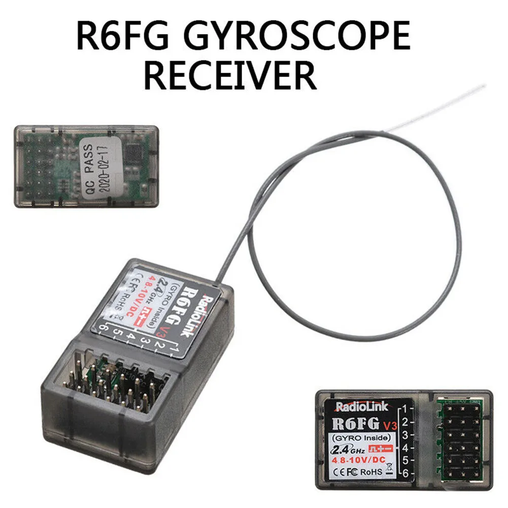 R6FG R6F 2.4Ghz 6CH Gyro RC Receiver For RC6GS RC4GS RC4G RC3S T8FB For Radiolink Transmitters For RC Car Boat 400m Distance