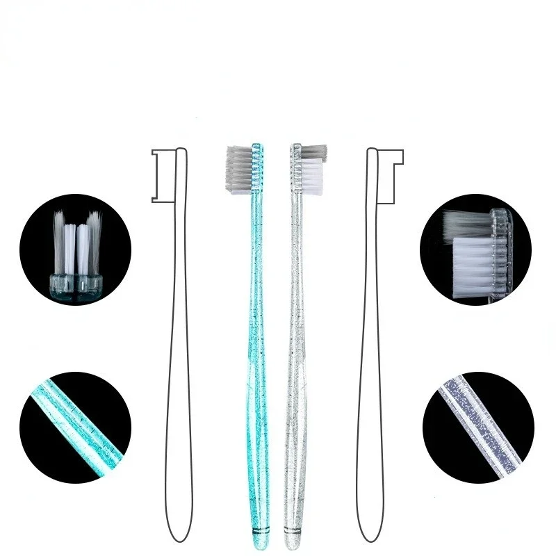 Soft Interdental Brush Curved Interdental Brush Deep Cleaning Oral Tooth Socket Toothbrush Correction Tooth Gap Cleaning Brush