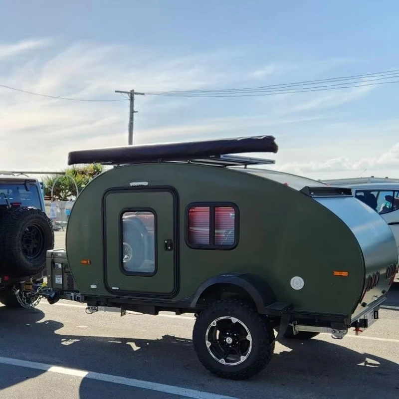 Teardrop camping trailer, for camping in Australia, teardrop light mini trailer, small off-road vehicle