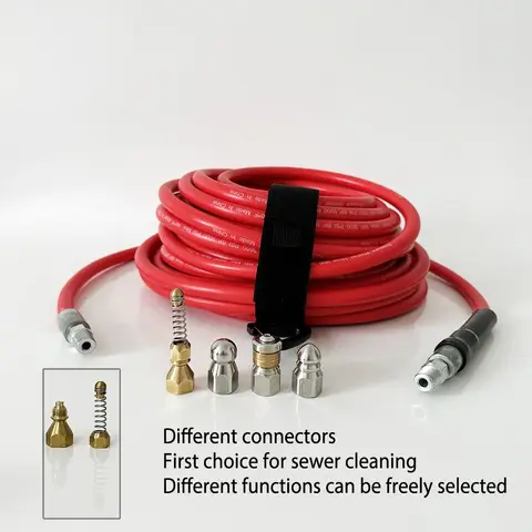 0,5-40 meter högtrycksrengöringsslang för avloppsrör, slangrengörare lämplig för Kärcher högtrycksvattenpistol 10 best sales avloppsslang - №7