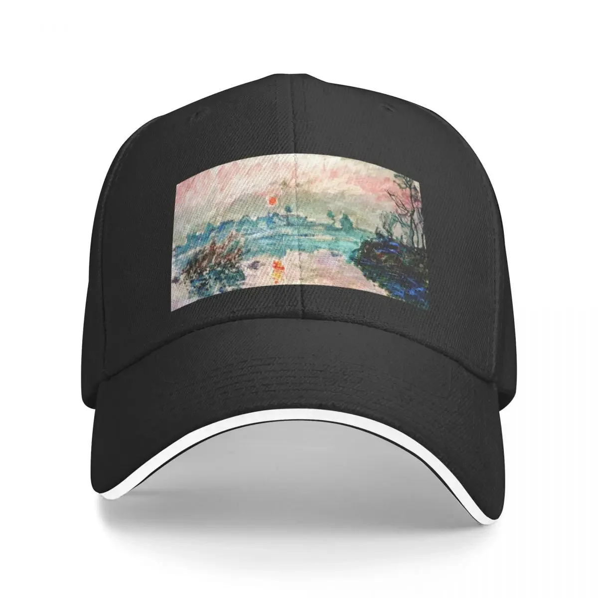 Claude Monet's 'Soleil couchant sur la Seine à Lavacourt' Baseball Cap Sun Hat For Children cute Boy Women's