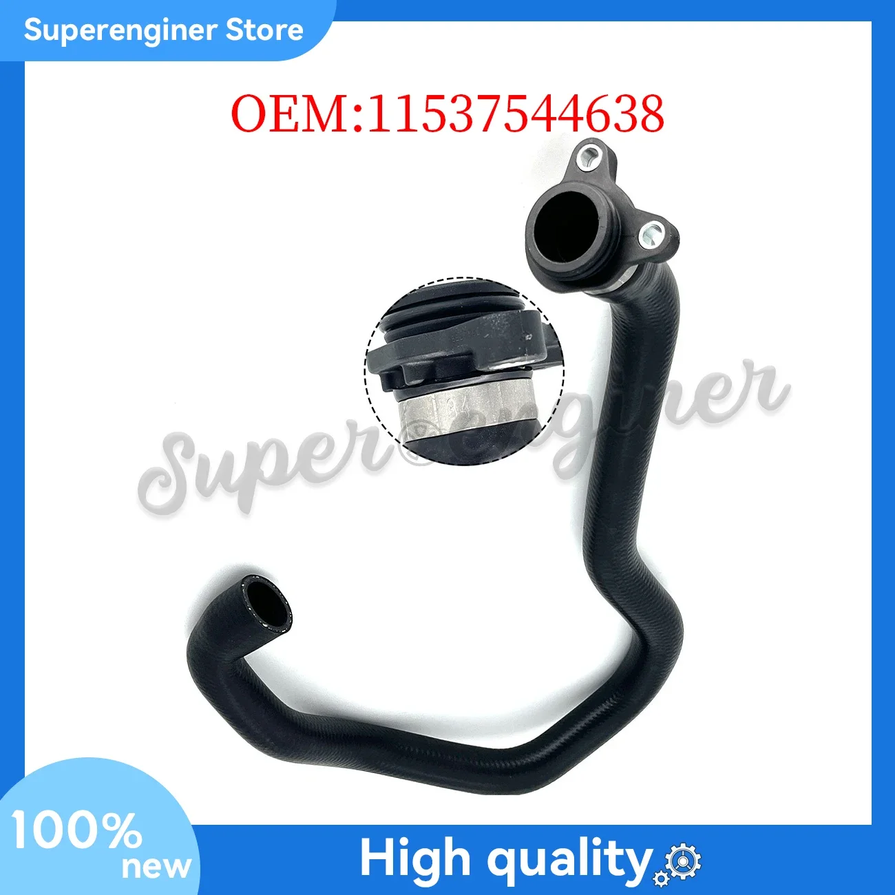 

11537544638 Water Radiator Coolant Hose Thermostat to Front of Engine for BMW