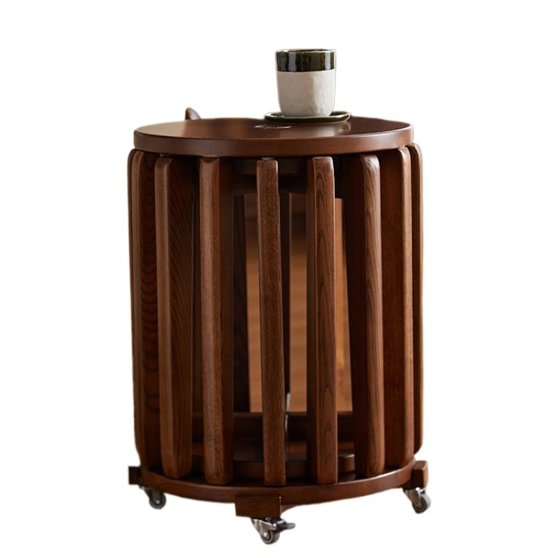 

Solid wood stools can be stacked stacked stools Spare stools Light luxury high-end living room Home stacked music