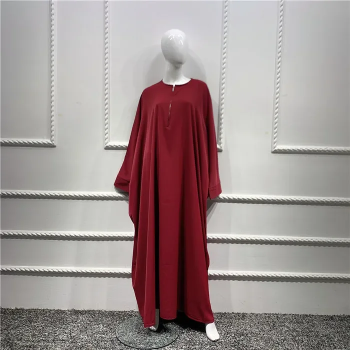 Dubai Muslimische Frauen Batwing Sleeve Maxi Kleid Türkei Kaftan Arabisch Robe Eid Ramadan Gebet Kleidungsstück Islamische Kleidung Abaya Abayas