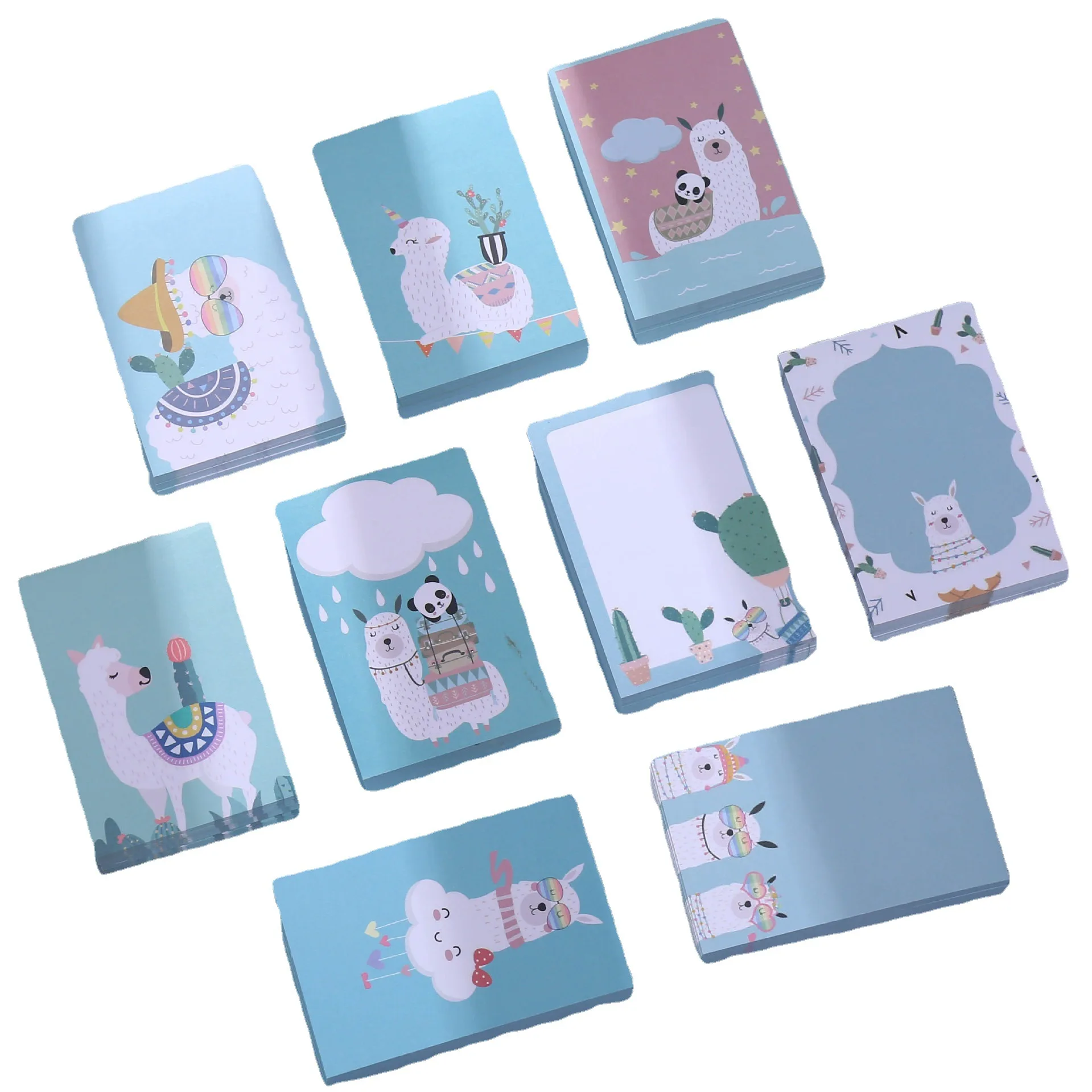 60*90mm Stationery Cartoon Animals Marker Memo Pad Sticky Bookmark Flags Index Tab Notes Label Paper Stickers