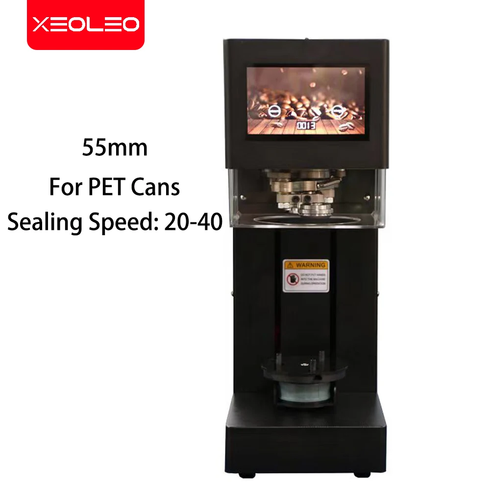 XEOLEO Automatic Can Sealing Machine Rotary 5.5mm PET Bottle Can Seamer Beer Can Sealer For Food Beverage Soda Milk Tea Shop