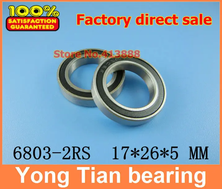 

500pcs Free Shipping SUS440C environmental corrosion resistant stainless steel bearings (Rubber seal cover) S6803-2RS 17*26*5 mm