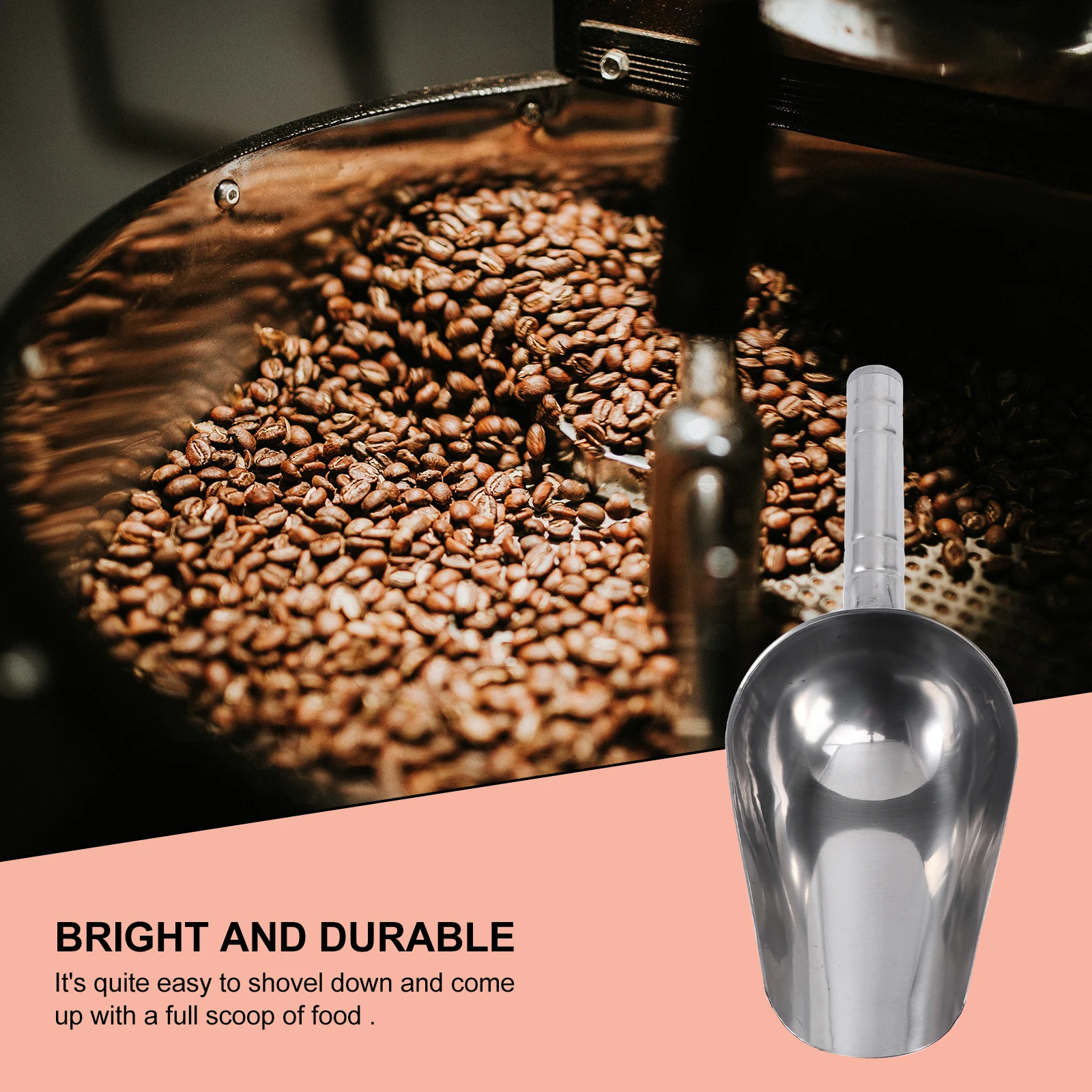 

Pet Food Scoop Heavy Duty Stainless Steel Shovel Easy Dog Cat Food Ideal for Candies Nuts Flour Popcorn Cooking