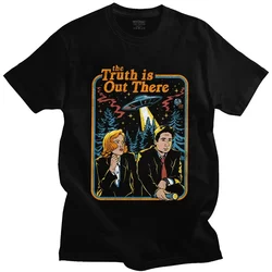 Fashion Vintage The X Files T-shirt Men The Truth Is Out There Tshirt Anime Harajuku Streetwear Cartoon Tee Koszulka z krótkim rękawem