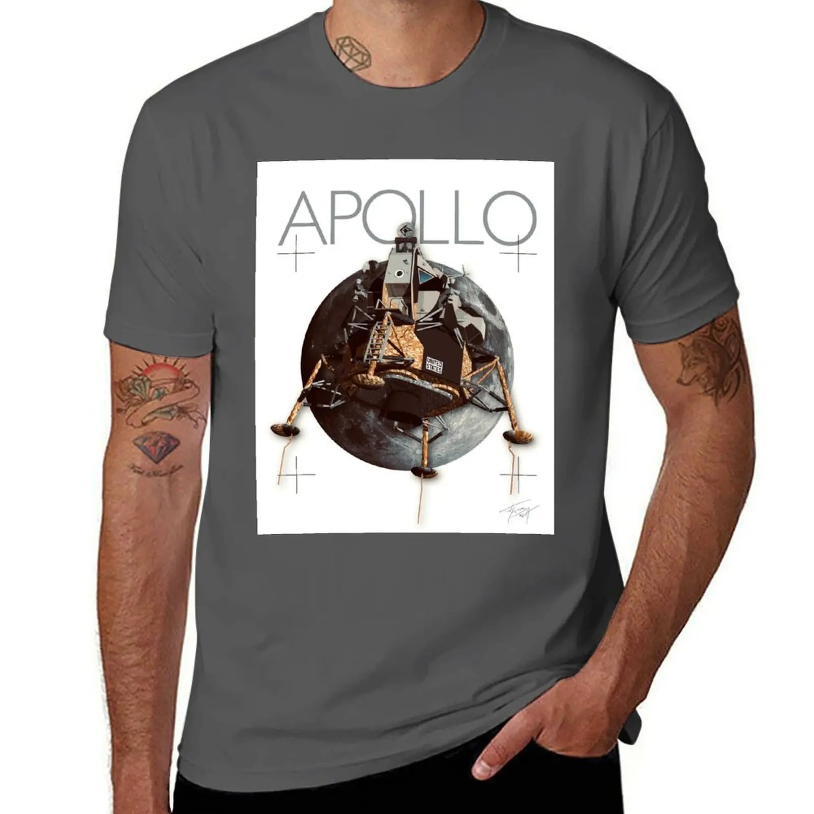 

Футболка Apollo 11, мужские футболки для мужчин, повседневная незаменимая футболка, футболка