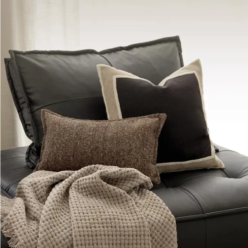 

Square Embroidery Pillows Retro Ivory Black Red Cushion Case Luxury Decorative Pillow Cover For Sofa Chair 50x50 Home Decoration