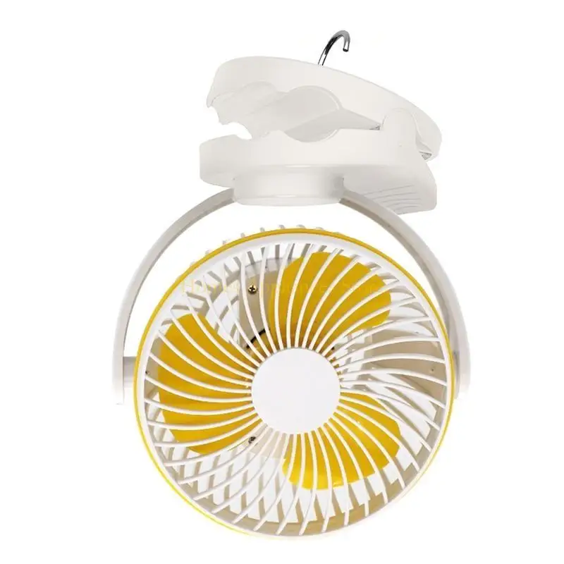 D0AB MINI مشبك مشبك مروحة متعددة USB مروحة 4 سرعات قابلة للتعديل لمكتب المنزل