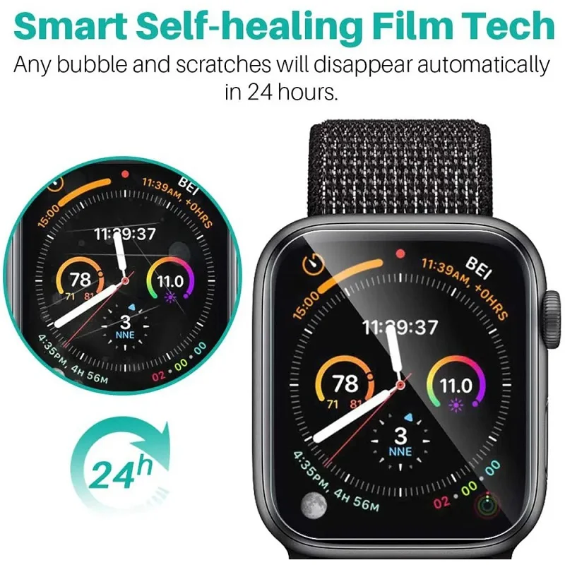 Protective Film On Apple i Watch Ultra 49mm 7 8 9 4 5 6 SE 4 3 2 1 45 44 42 41 40 38 MM Screen Protector Hydrogel Soft Film Foil