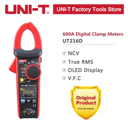 UNl-T Digital Clamp Meter UT216D AC DC Current Pliers Voltage Meter Amperimetric Clamp Capacitor Ammeter Frequency Tester