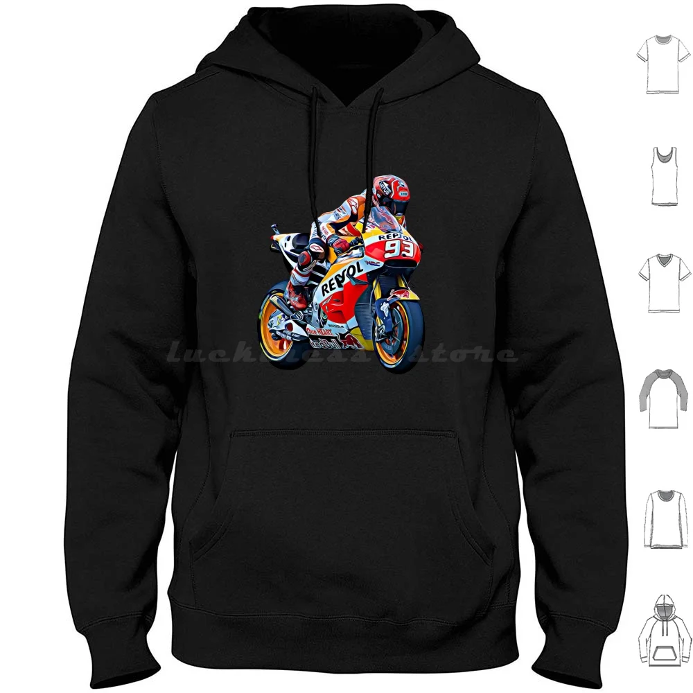 Hoodies Long Sleeve Biker Motorbike Rider Bikers Motor Moto Motorbikes Motorcycles Repsol