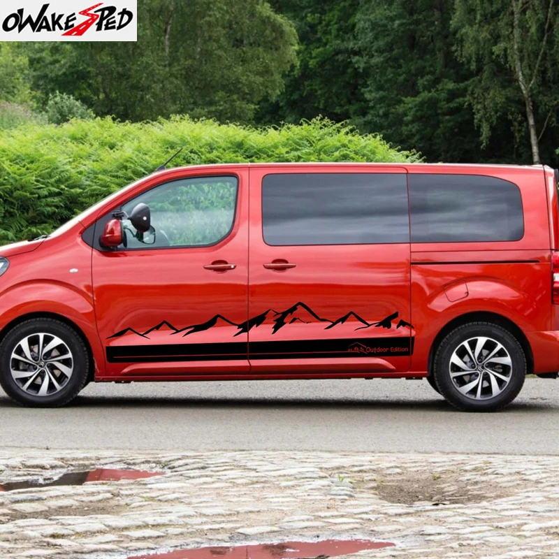 Наклейки для украшения открытой двери автомобиля с изображением гор, наклейки для Citroen Jumpy Spacetourer XS M XL