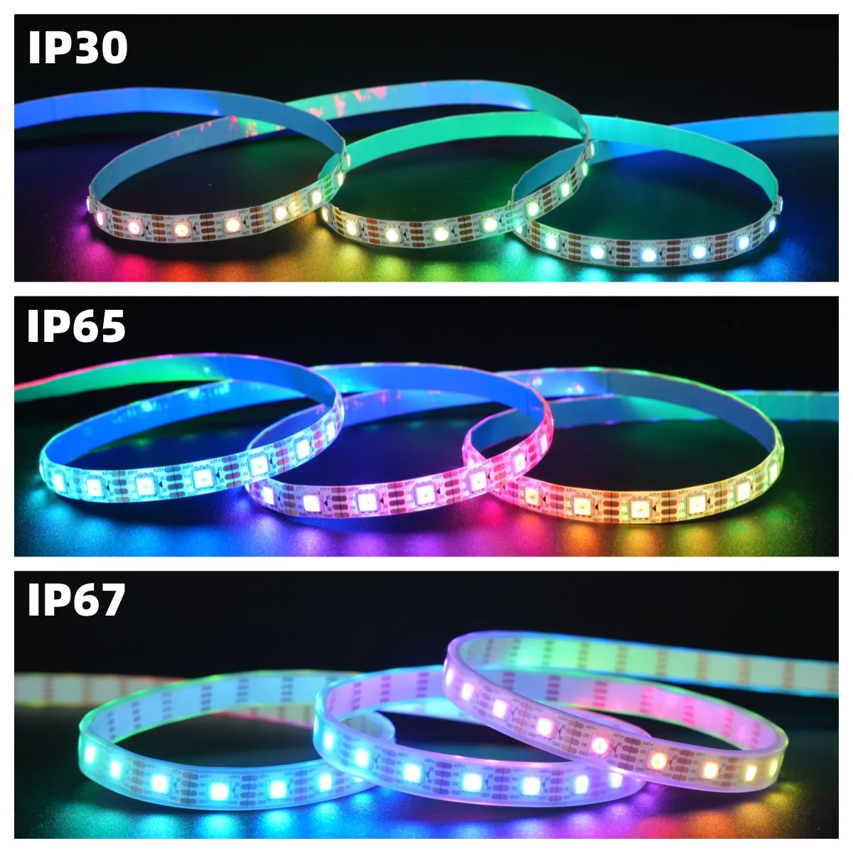 Led strip lights ws2812, 5m, 5050, rgbw, 5v, wi-fi, controle do telefone, sincronização de música, mudando de cor, quarto, quarto, decoração home, festa, festival