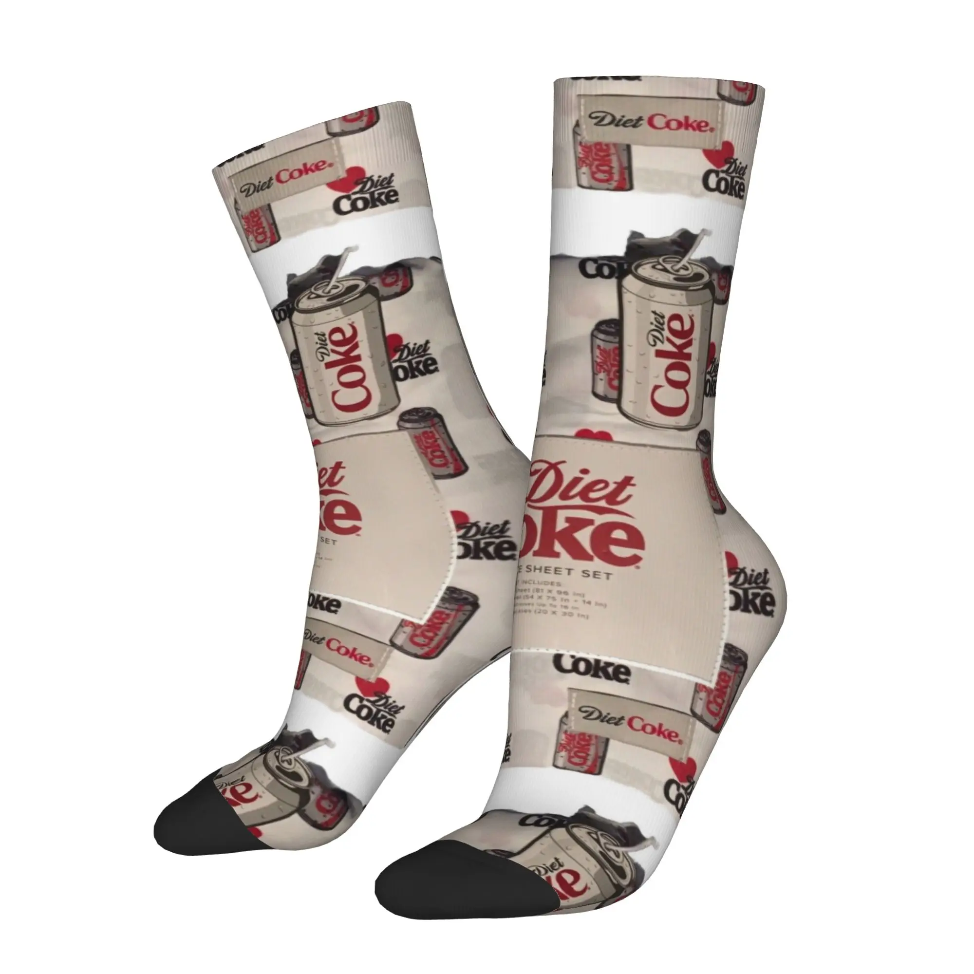 Funny Sock dDiet Coke dDiet Coke 6 Piece Sheet Merchandise  Rock Seamless Pattern Printed Men Socks Novelty Men's Socks