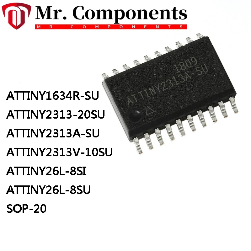 5PCS ATTINY1634R SU ATTINY2313A SU ATTINY2313V 10SU ATTINY26L 8SI ATTINY2313 20SU ATTINY26L 8SU SOP20 IC Chip New Original