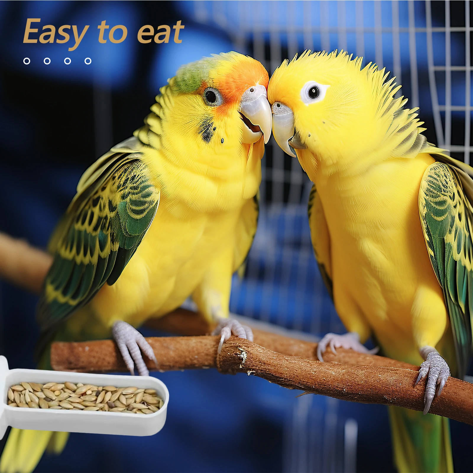 

5 Pcs Bird Feeder Food Box Sturdy Bowl White Indoor Cage Dispenser Easy Clean Pet Bird Cage Feeder Tool Parrots