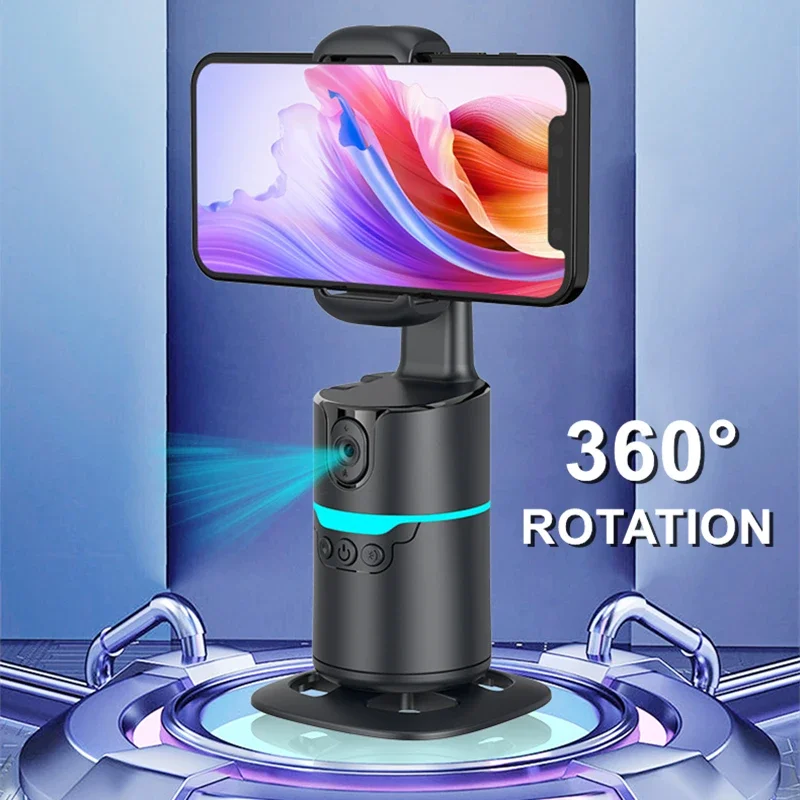 تتبع الوجه التلقائي للرماية الذكية 360 ° حامل الهاتف المحمول الدوار Gimbals Stabilizer Selfie Stick للهواتف الذكية مدونة الفيديو المباشرة