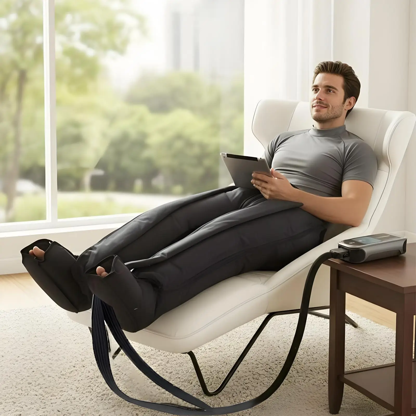 Beoka Massager Leg Massage for Circulation and Relax Air Pressure Full Therapy Compression Boots for Recovery Boots 8 Chamber