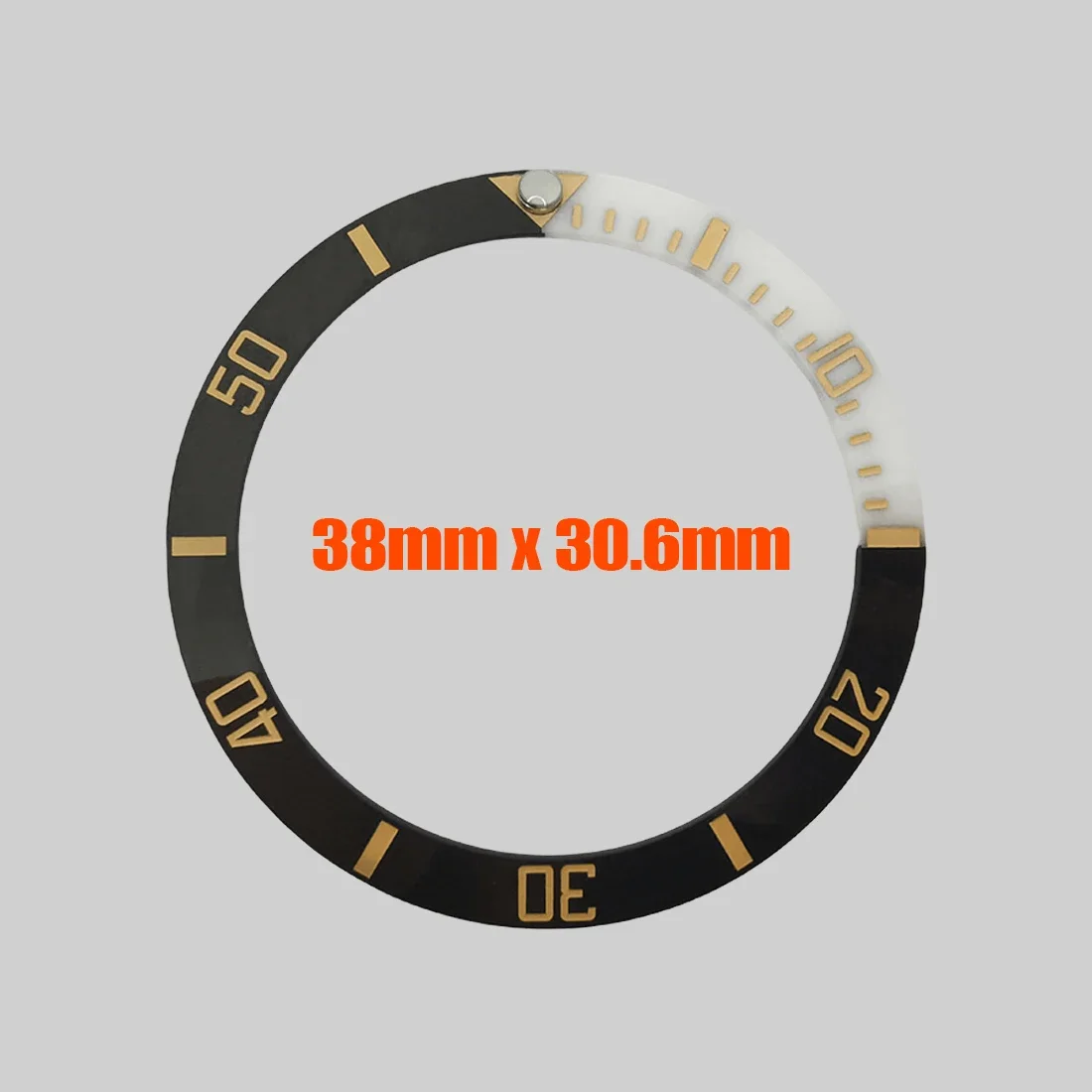 38mm Watch Ceramic Bezel Insert SUB Bezel Ring Fit for SUB SKX007 SKX009 SRPD Watch Case NH35 Case Curved Ceramic Ring