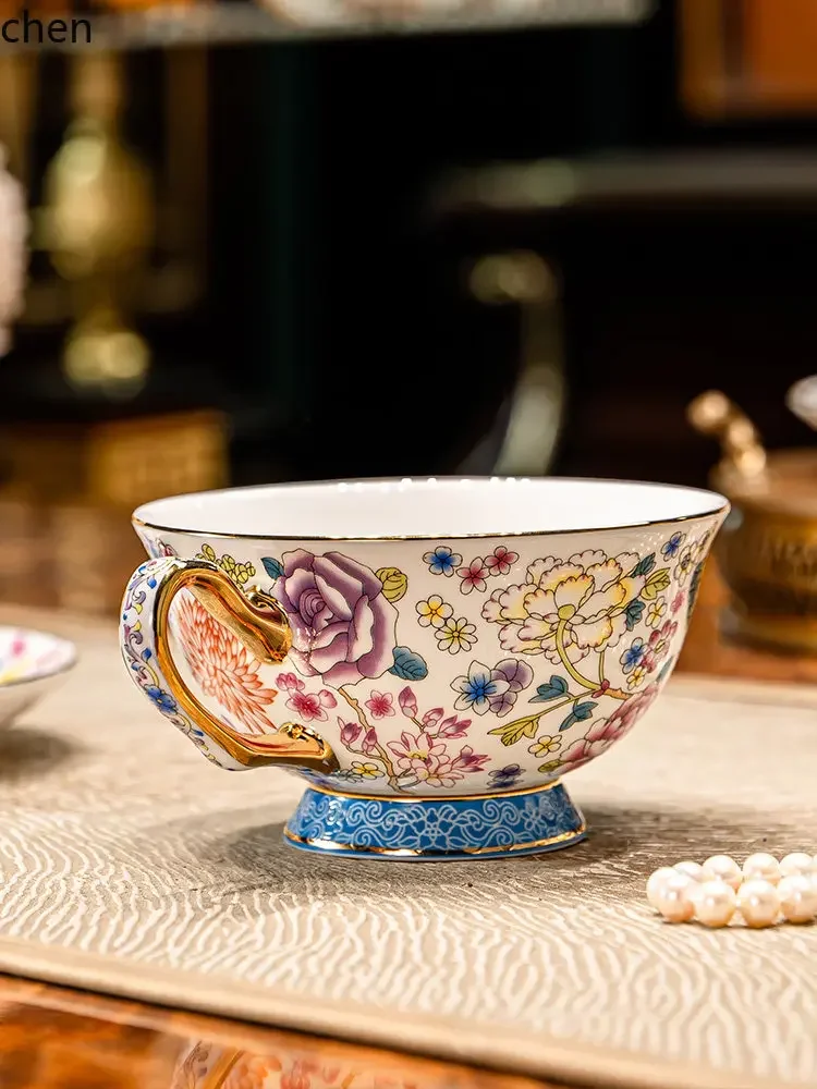 

Z30- coffee cup enamel bone china coffee cup suit gift box to give as a gift european light luxury exquisite cup