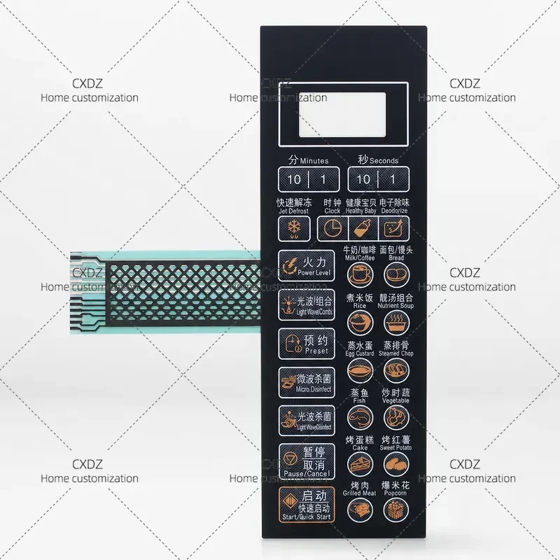 Microwave Oven Control Panel Membrane Switch Button Board for G70F20CN1L-DG BO B0 B1 Replacement Part