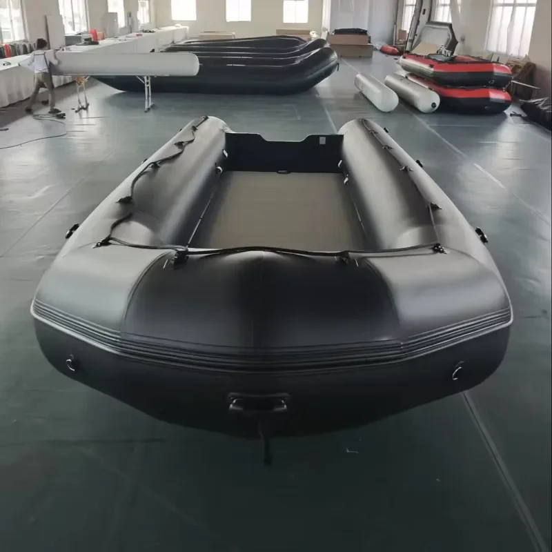 Durable Lightweight 6-10m Inflatable Rowing Boat for 6-10 People Folding PVC Design for Stable Lake & River Drifting