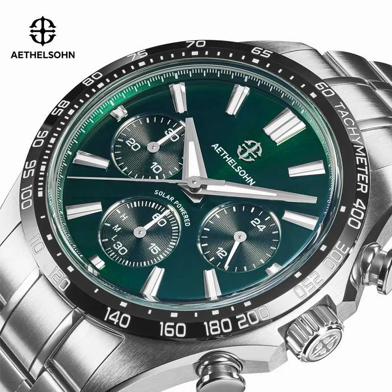 AETHELSOHN NEW Solaris Watch For Men 40mm Sapphire Crystal Luxury Business Watches 200M Waterproof Super Luminous Wristwatch