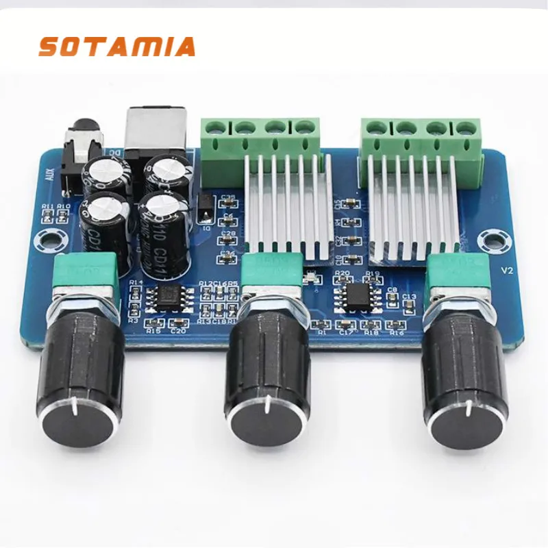 

SOTAMIA 12V YAMAHA цифровой усилитель мощности доска YDA138-E аудио усилители 2,1 усилитель басов сабвуфер усилитель 10W X2 + 20 Вт