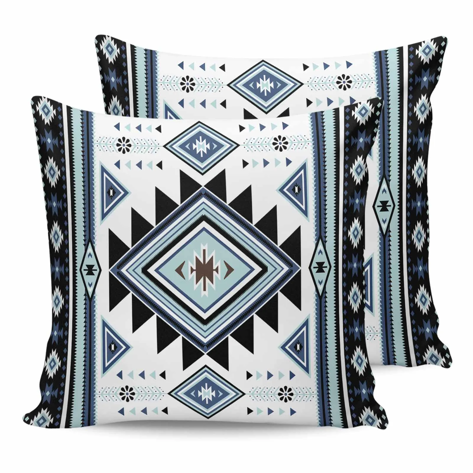 2/4PCS Outdoor Garden Chair Waterproof Cushion Cover Blue White Bohemian Style Home Decor Pillow Case Home Decor Pillow Case